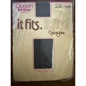 It fits! By Berkshire pantyhose Nu Gray pantyhose size 3x-4x All Day Sandalfoot